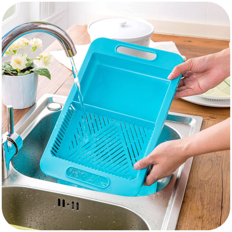 Sinks Drain Basket Cutting Board Vegetable Meat Tools Kitchen Accessories Chopping Board