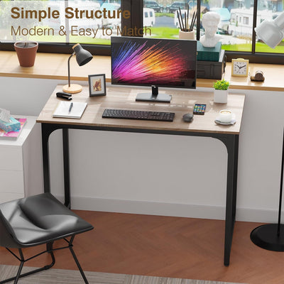 39 Inches Computer Desk, Modern Simple Style Desk for Home Office, Study Student Writing Desk,Nature-1