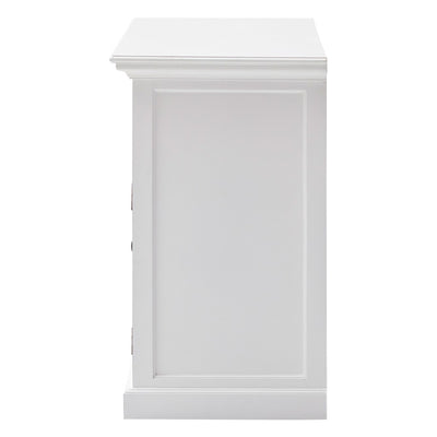 49" White Wood Three Drawer Sideboard with Two Doors-4