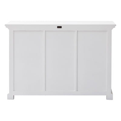 49" White Wood Three Drawer Sideboard with Two Doors-5