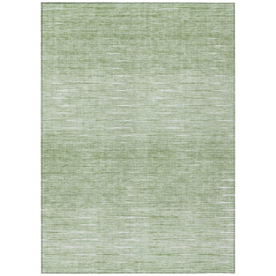 5' X 8' Artichoke Green And Green Abstract Washable Indoor Outdoor Area Rug-1