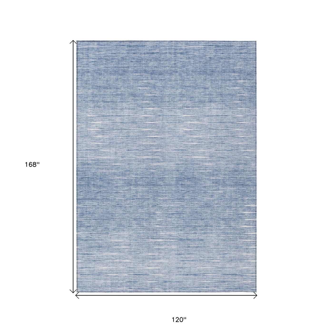 10' X 14' Denim Blue And Blue Abstract Washable Indoor Outdoor Area Rug-2