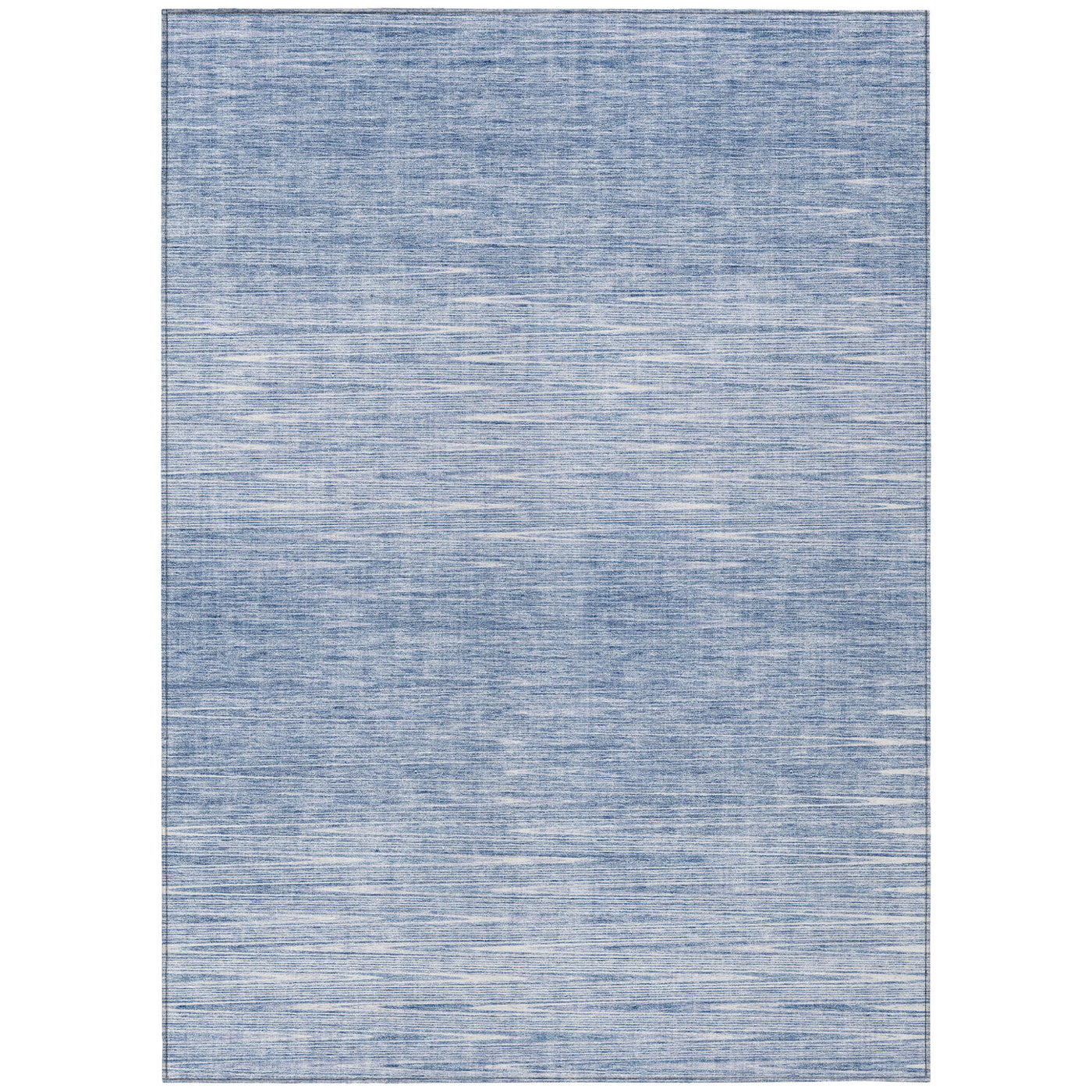 10' X 14' Denim Blue And Blue Abstract Washable Indoor Outdoor Area Rug-1
