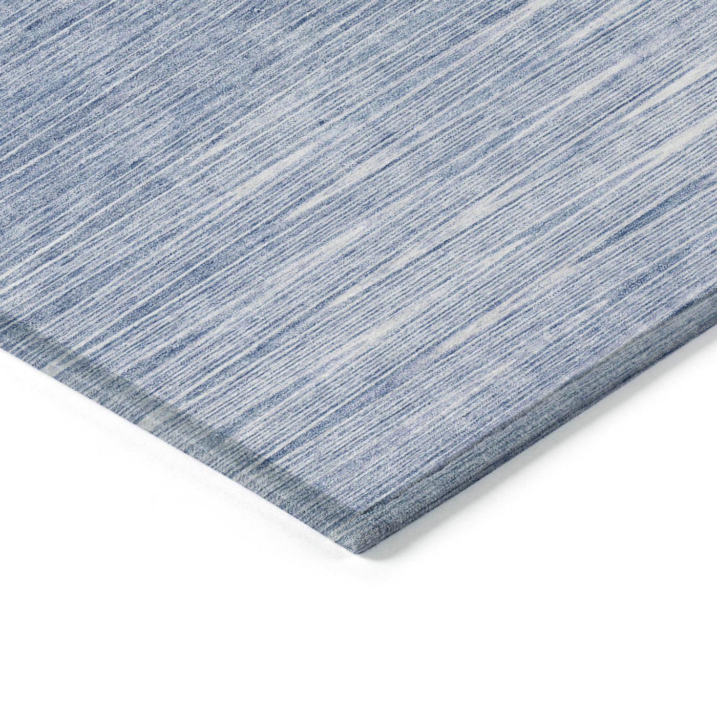 10' X 14' Denim Blue And Blue Abstract Washable Indoor Outdoor Area Rug-4