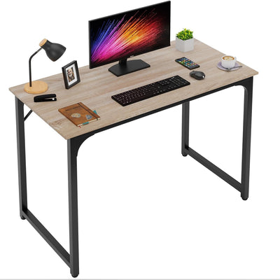 39 Inches Computer Desk, Modern Simple Style Desk for Home Office, Study Student Writing Desk,Nature-0