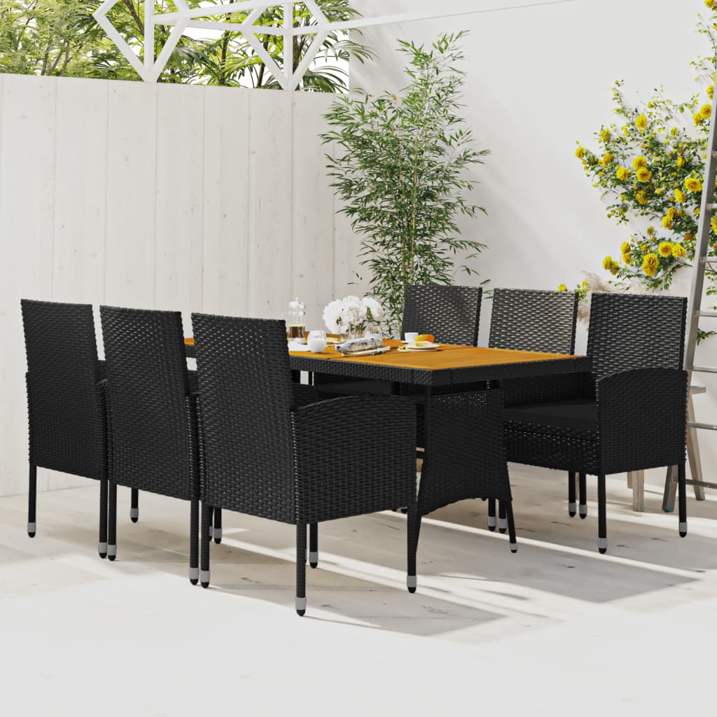 vidaXL Patio Dining Set Garden Outdoor Wicker Conversational Set PE Rattan-6