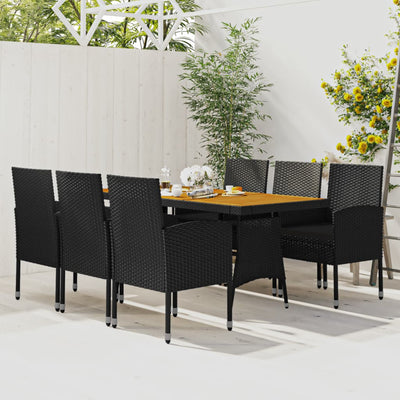 vidaXL Patio Dining Set Garden Outdoor Wicker Conversational Set PE Rattan-6