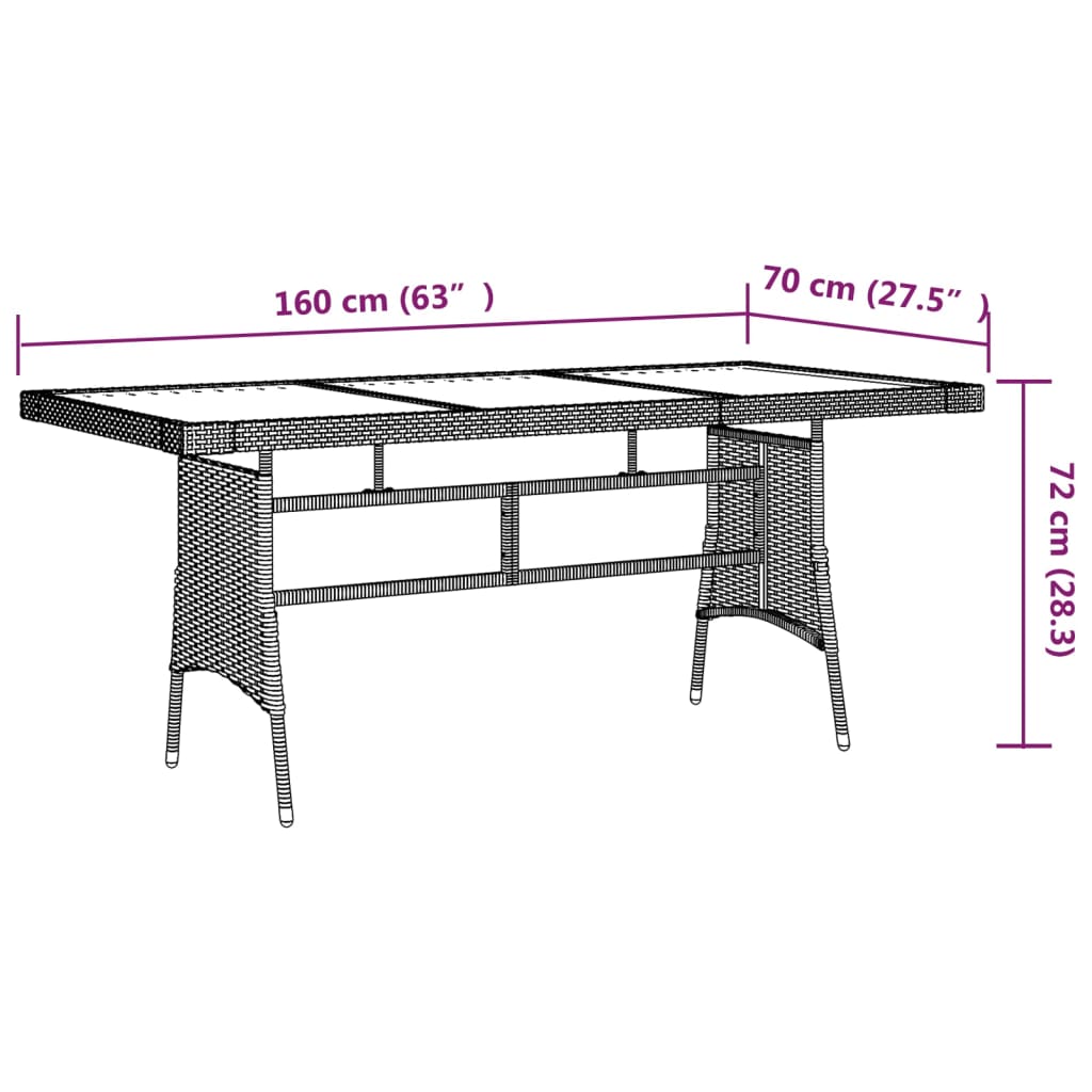 vidaXL Patio Dining Set Garden Outdoor Wicker Conversational Set PE Rattan-2