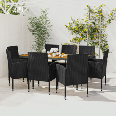 vidaXL Patio Dining Set Garden Outdoor Wicker Conversational Set PE Rattan-7
