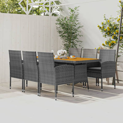 vidaXL Patio Dining Set Garden Outdoor Wicker Conversational Set PE Rattan-10