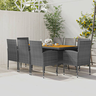 vidaXL Patio Dining Set Garden Outdoor Wicker Conversational Set PE Rattan-9
