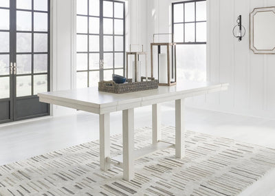 Robbinsdale Counter Height Dining Extension Table, 42" W X 86" D X 36" H, White-1