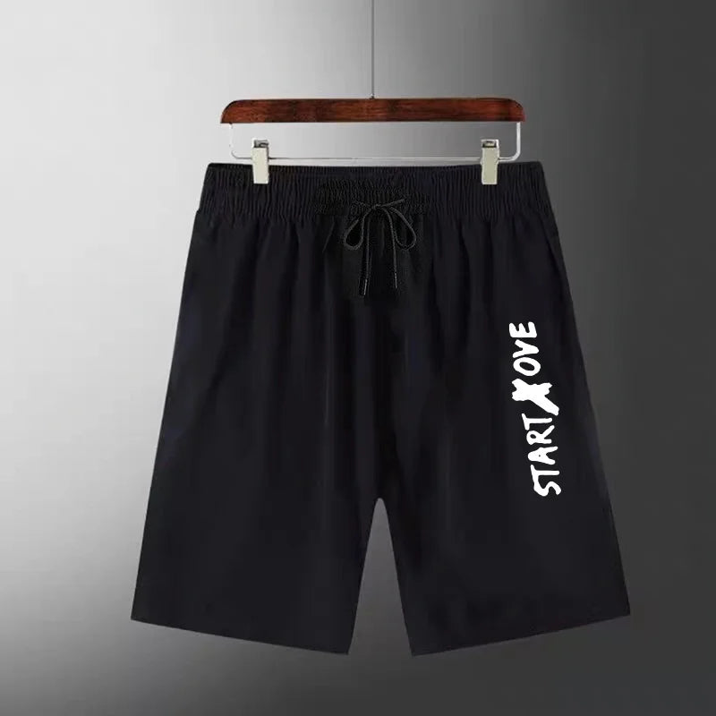 Suits for men 2025 Summer Fashion Polyester Thin Casual Breathable Short Sleeve Printed Sports T-shirt + Shorts Basketball Set