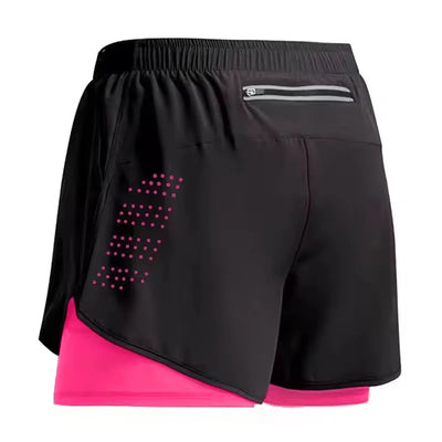Men's Running Shorts Quick-drying Fitness ventilate Double Layer Shorts Men New Sport Workout Training Bodybuilding Short Pants