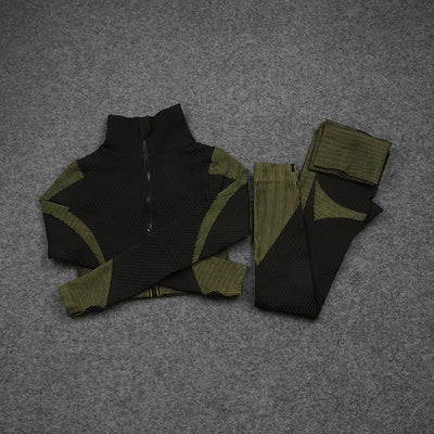 Three-piece Stretch Fitness Pants Sports Yoga Suit