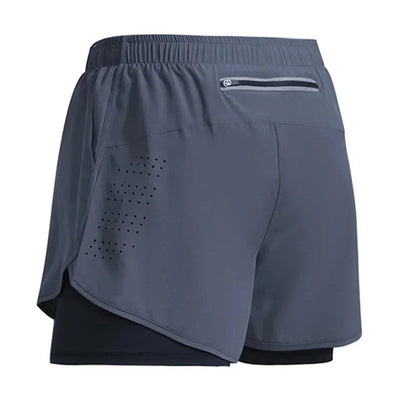 Men's Running Shorts Quick-drying Fitness ventilate Double Layer Shorts Men New Sport Workout Training Bodybuilding Short Pants