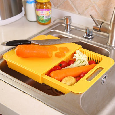 Sinks Drain Basket Cutting Board Vegetable Meat Tools Kitchen Accessories Chopping Board